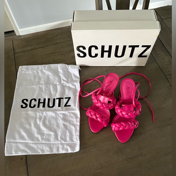 Schutz Zara Ankle Tie Block Sandal-NIB - Picture 7 of 10